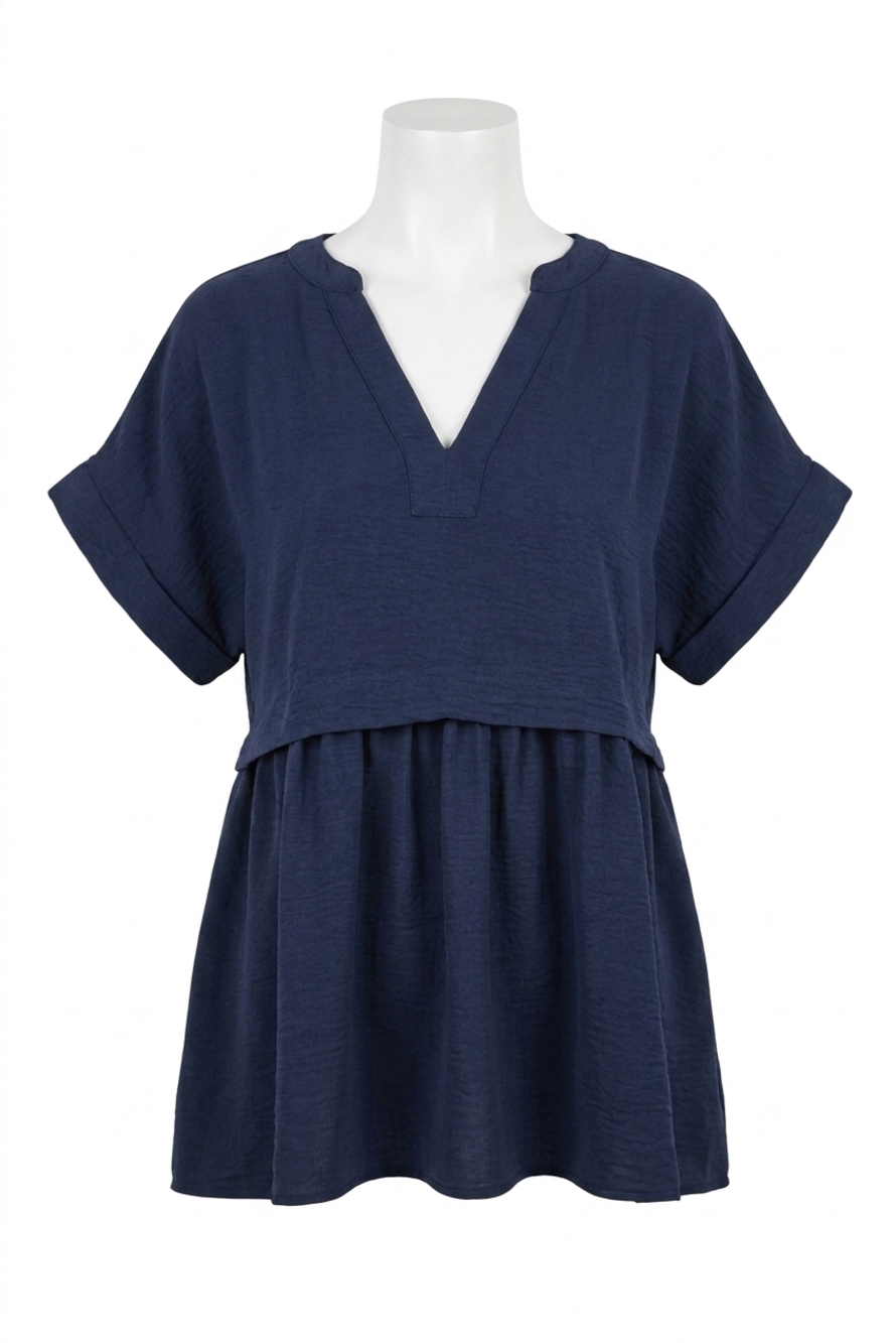 NEW JODIFL natalie peplum top in navy